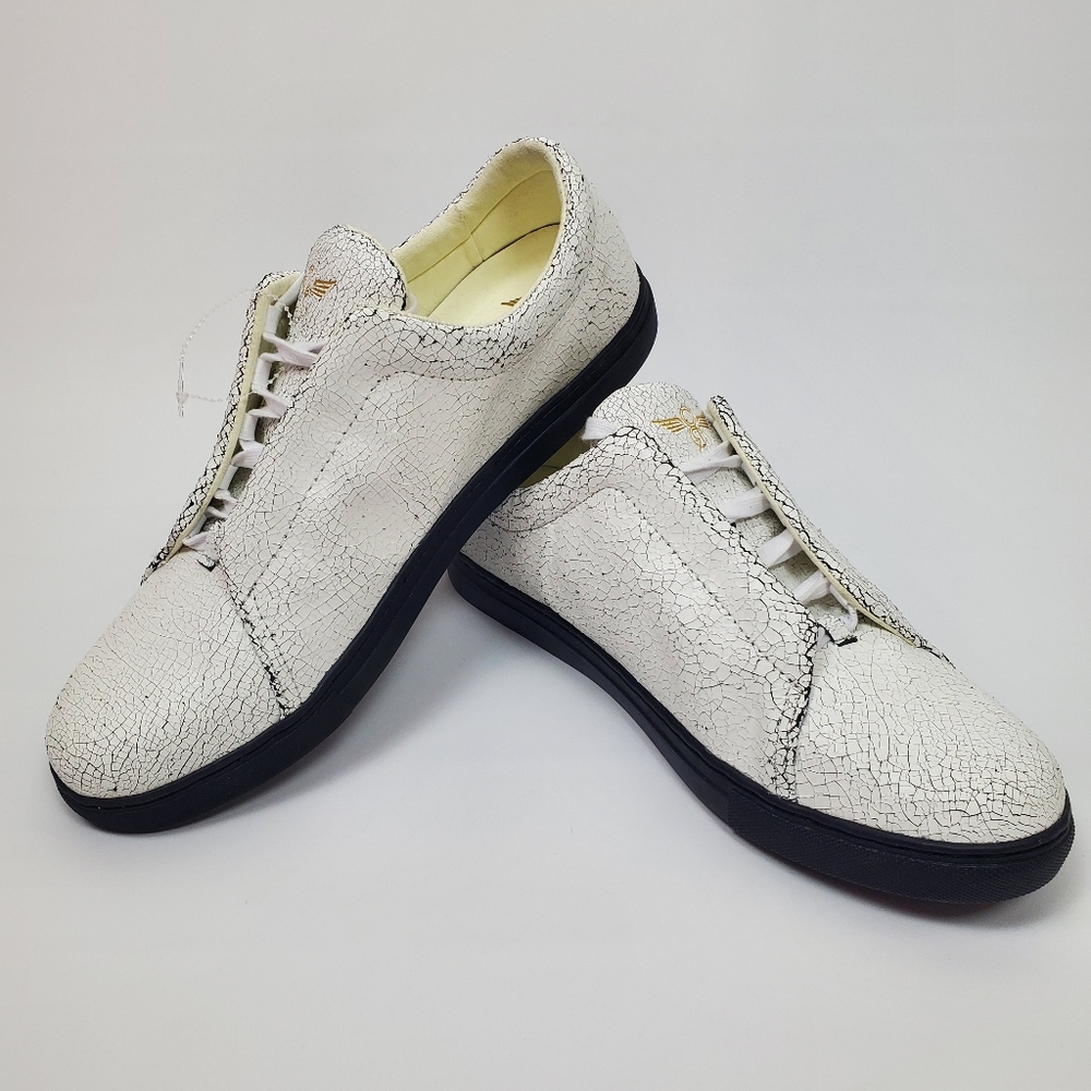 Creative Recreation Mens Turino White/Cracked Fashion Sneaker Length Upper 12M